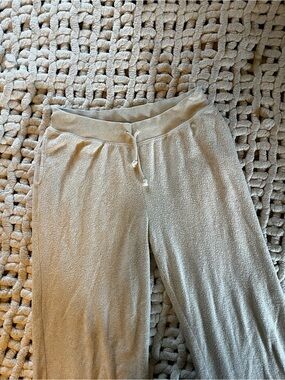 Cozy Drawstring Lounge Pants in Light Beige